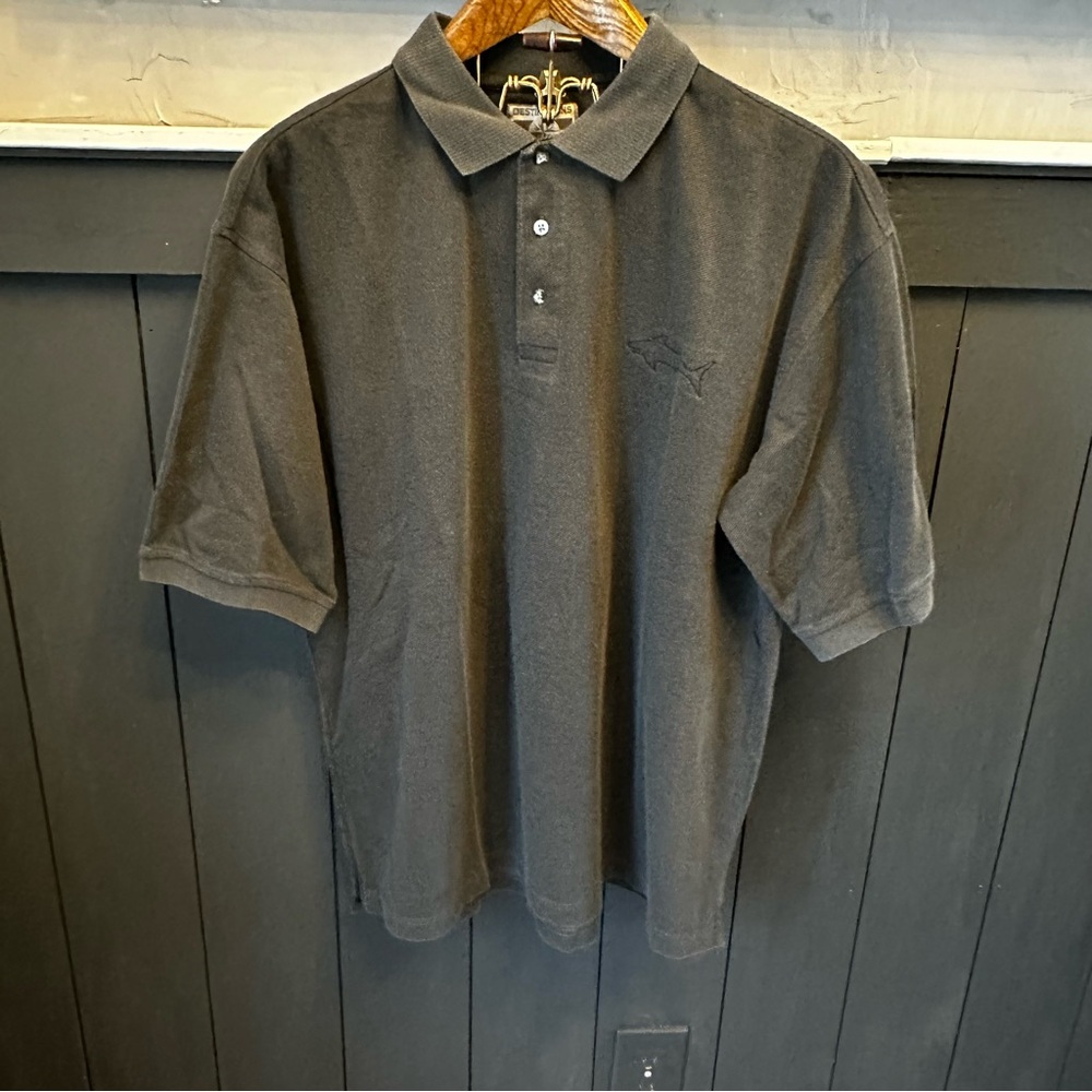 Destinations American Identity Mens XL‎ Shark Polo Short Sleeve Gray